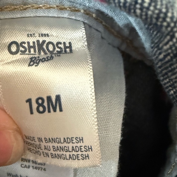 OshKosh B'gosh Blue Denim Kids Overalls - Picture 4 of 4